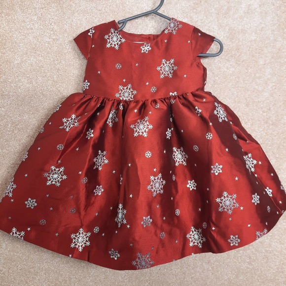 2- Bonnie Baby Christmas Holiday Dress Lot Size 18 Months